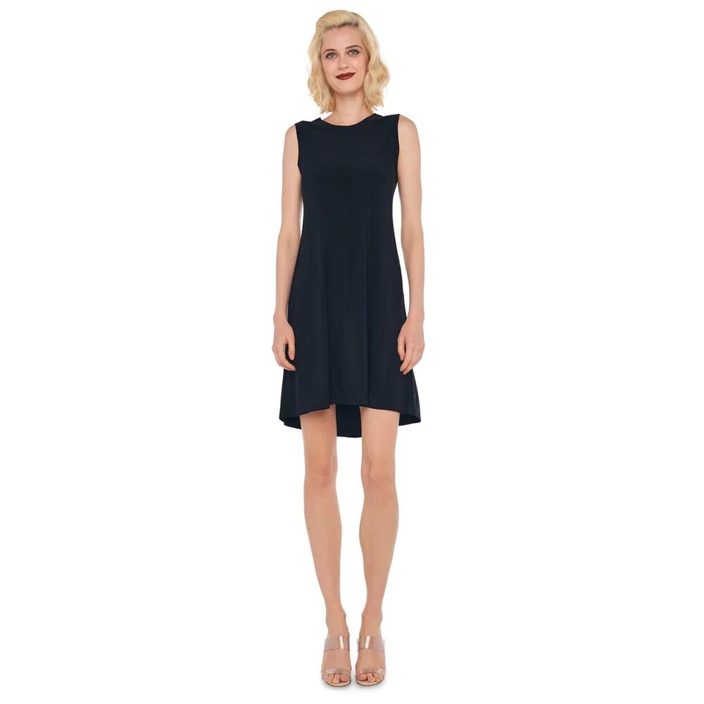 NWT‎ Norma Kamali Women's Midnight Stretch Sleeveless Swing Dress Size L/40